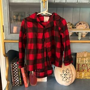 Wonderland shop plaid pajamas top and bottom